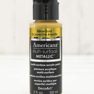 Americana Multi Surface Paint -Metallic Yellow Gold - 2 Ounces