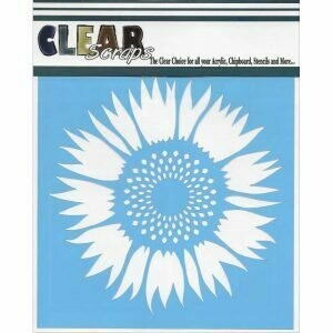 Clear Scraps Stencil- Sunflower 6 x 6