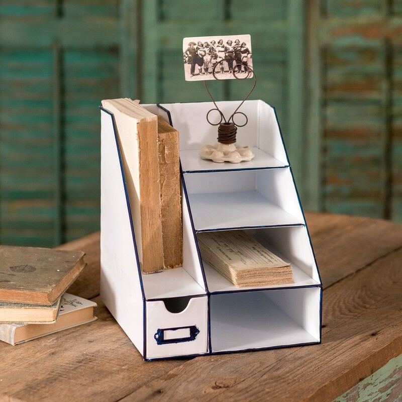 Metal Desk Organizer with Six Bins (Special Order) Metal Desk Organizer with Six Bins (Special Order)
