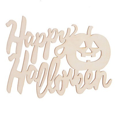 Wood Laser Word- Happy Halloween