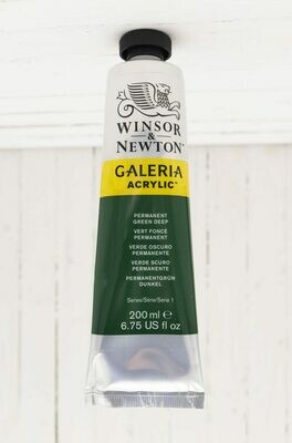 Winsor & Newton Galeria Acrylic 200 ml tube Permanent Green Deep