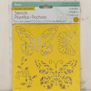 Darice® Self Adhesive Stencil - Butterflies - 6 x 6 inches