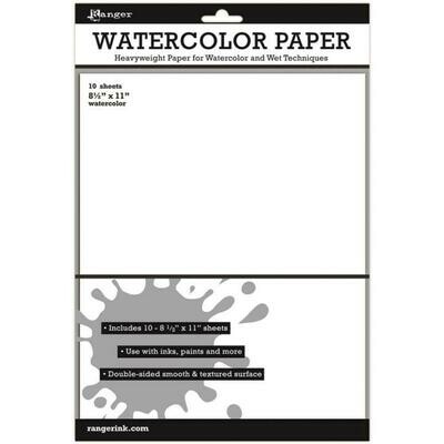 Watercolor Paper 10 sheets (Heavyweight 8.5