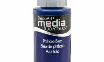 DecoArt Media Fluid Acrylic Paint - Phthalo Blue 1 fl oz