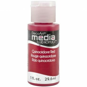 DecoArt Media Fluid Acrylic Paint - Quinacridone Red 1 fl oz
