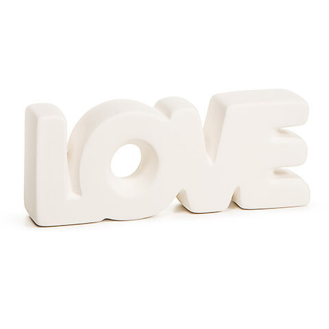 Unfinished Ceramic Word- Love Unfinished Ceramic Word- Love