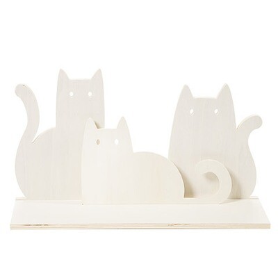 Unfinished Wood Shelf Die Cut Cats Unfinished Wood Shelf Die Cut Cats