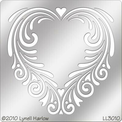 Tole Heart Metal Stencil