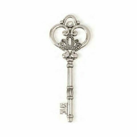 Steampunk Fancy Key Antique Silver- Large Steampunk Fancy Key Antique Silver- Large