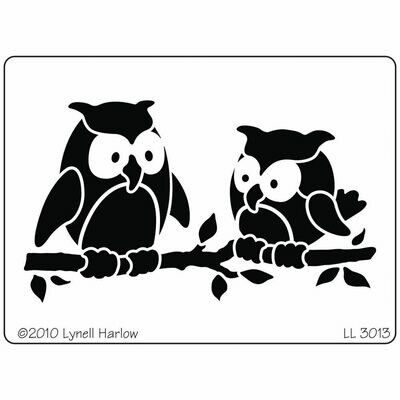 Owl Pair Metal Stencil