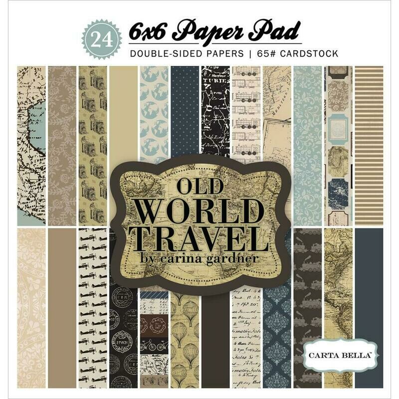 Old World Travel 6 x 6 Paper pad (24 sheets)