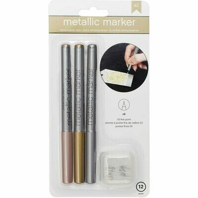 Metallic Marker Set Fine Point (3)