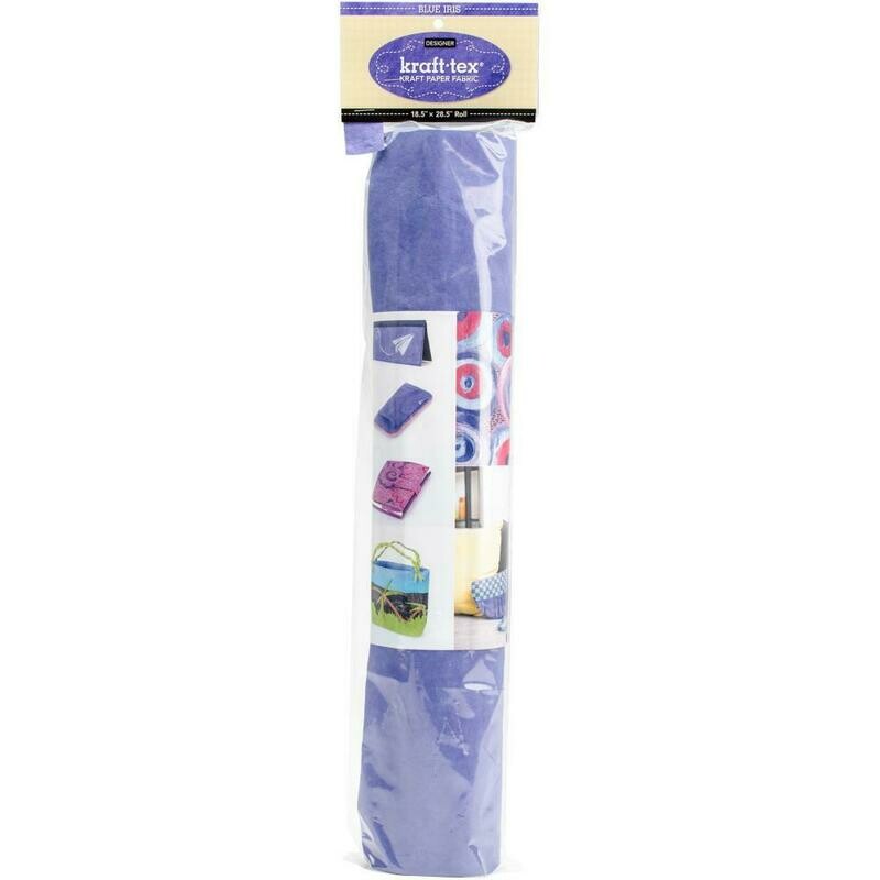 Kraft-tex Kraft  Paper Fabric Roll- Blue 18.5