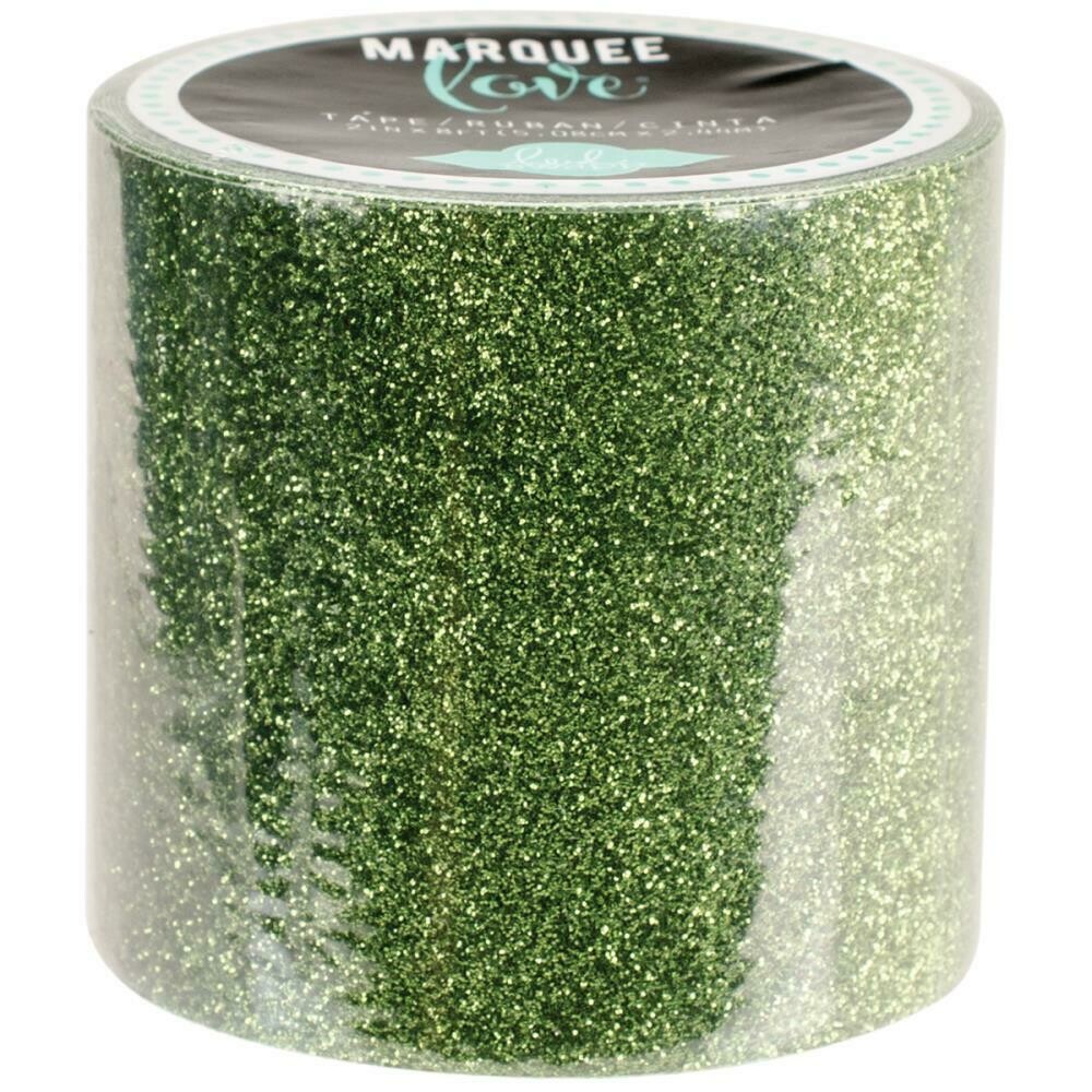 Heidi Swapp Marquee Tape- Glitter Dark Green 2 Inches