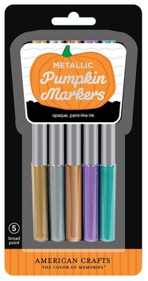 Metallic Pumpkin Marker Set (5 Markers)