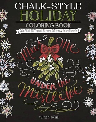 Chalk-Style Holiday Coloring Book-Meet Me Under the Mistletoe