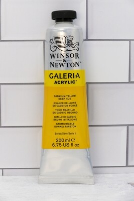 Winsor & Newton Galeria Acrylic 200 ml tube Cadmium Yellow Deep Hue