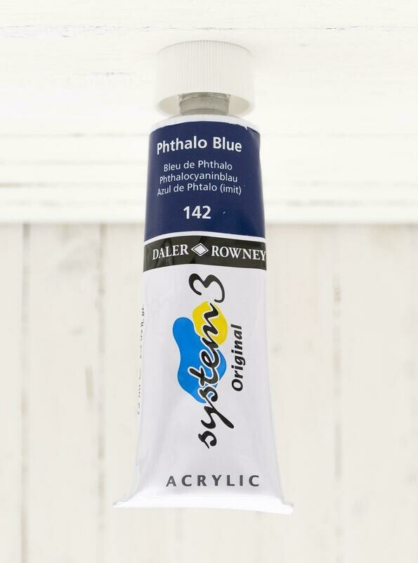 Daler-Rowney System 3 Acrylic - 75 ml Tube - Phthalo Blue