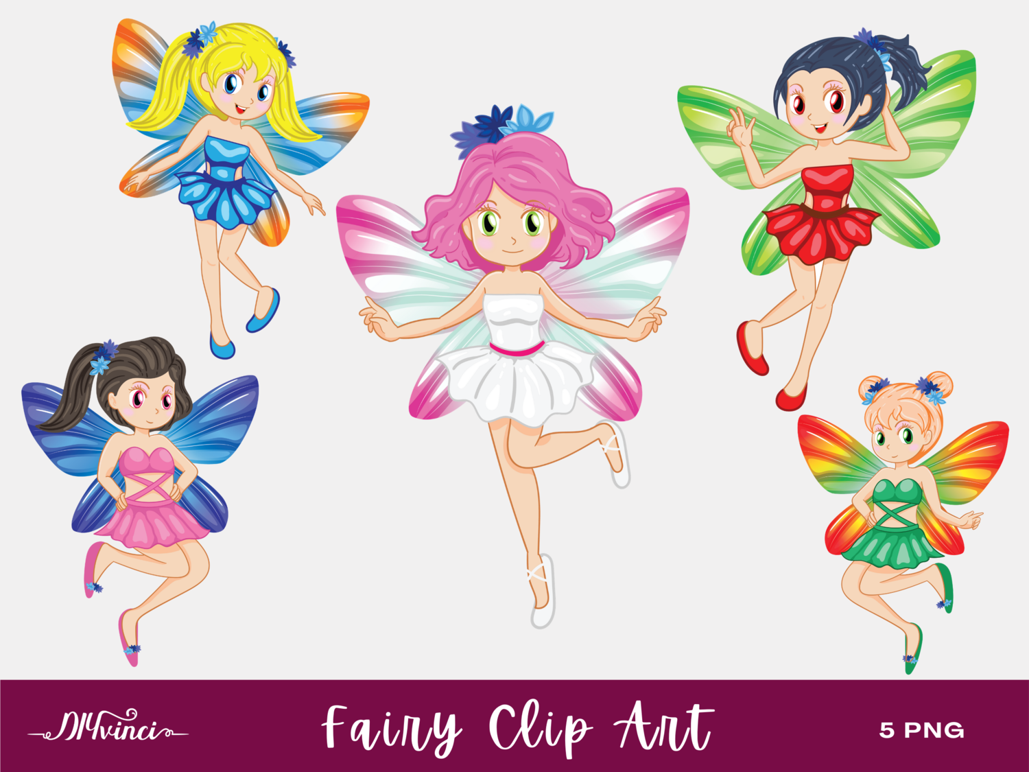 5 Fairy Clip Art - PNG - Personal & Commercial Use 5 Fairy Clip Art - PNG - Personal & Commercial Use