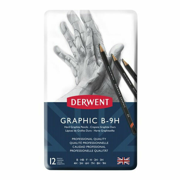 Derwent Hard Graphite Pencil Set 12 pc B-9H Derwent Hard Graphite Pencil Set 12 pc B-9H