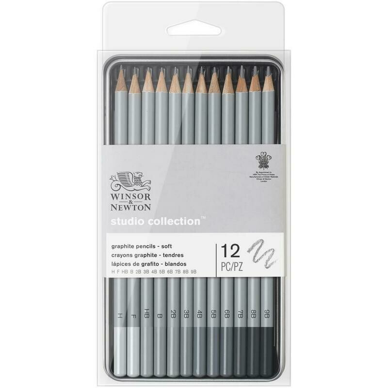 Winsor & Newton Studio Collection Graphite Pencil Tin 12 pc Set