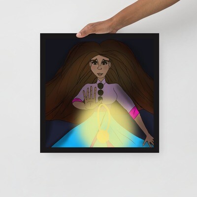 Princess Lauren and The Locket - by Maggie Raynack - Framed Art Print