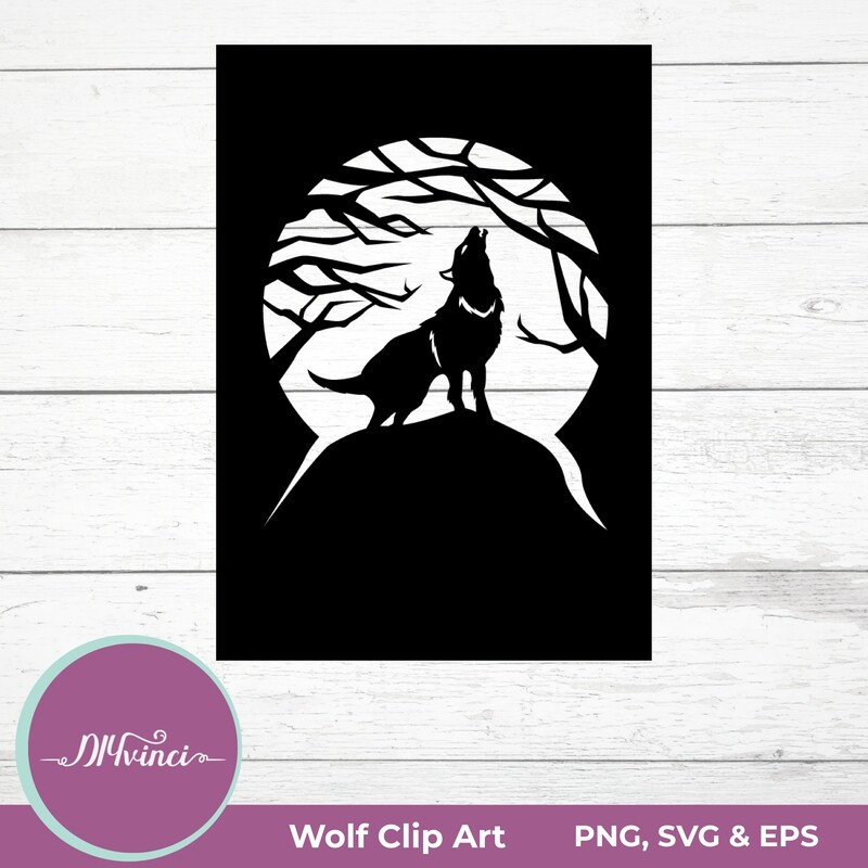 Wolf Scene Clip Art - PNG, SVG, EPS - Personal & Commercial Use