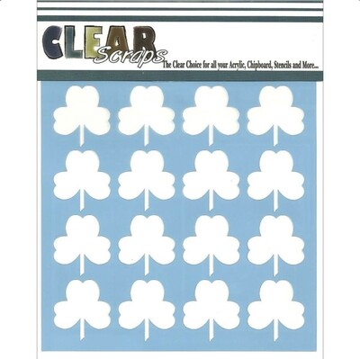 Clear Scraps Stencil- Shamrock 6 x 6