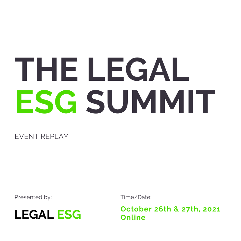 Legal ESG Summit 2021 Replay