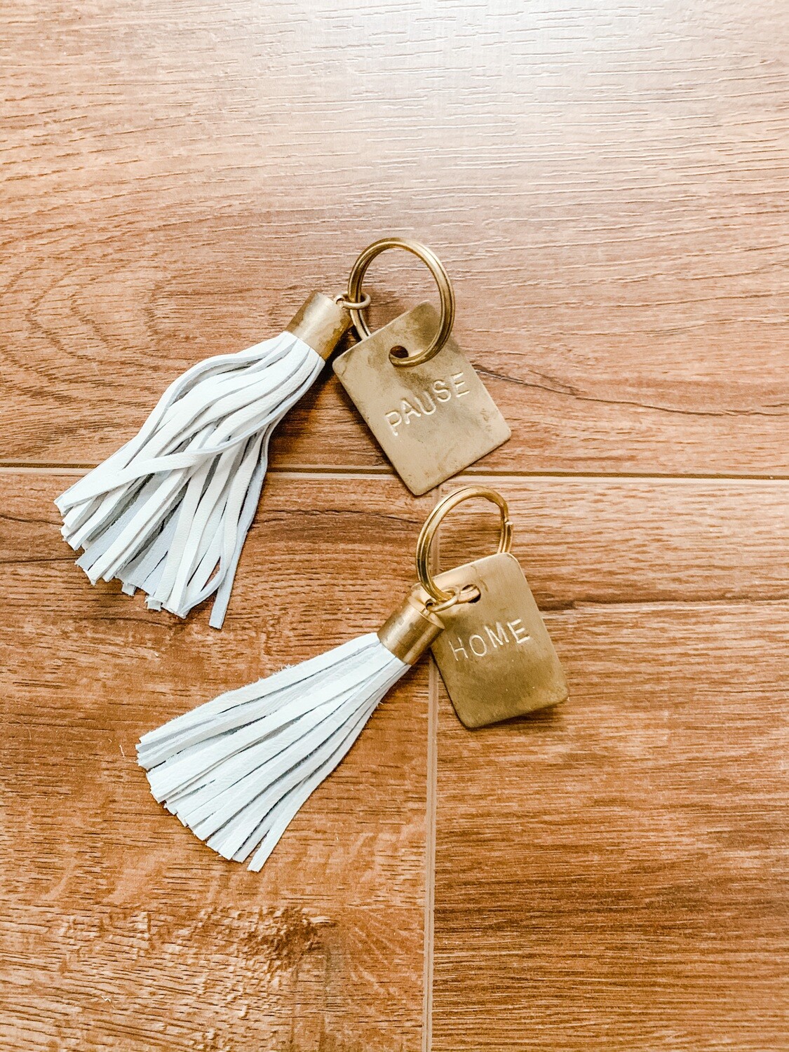 Leather Tassel Key Chain