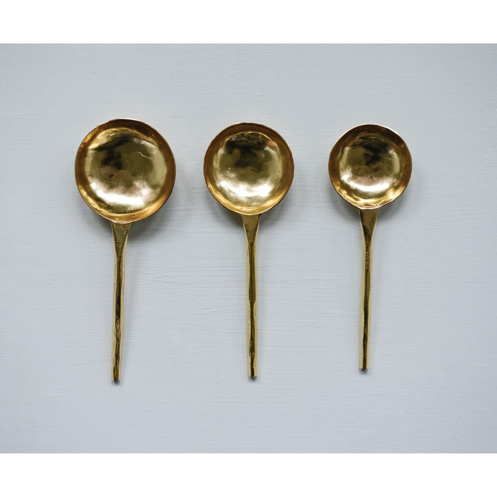 Stainless Steel Scoops with Gold Finish