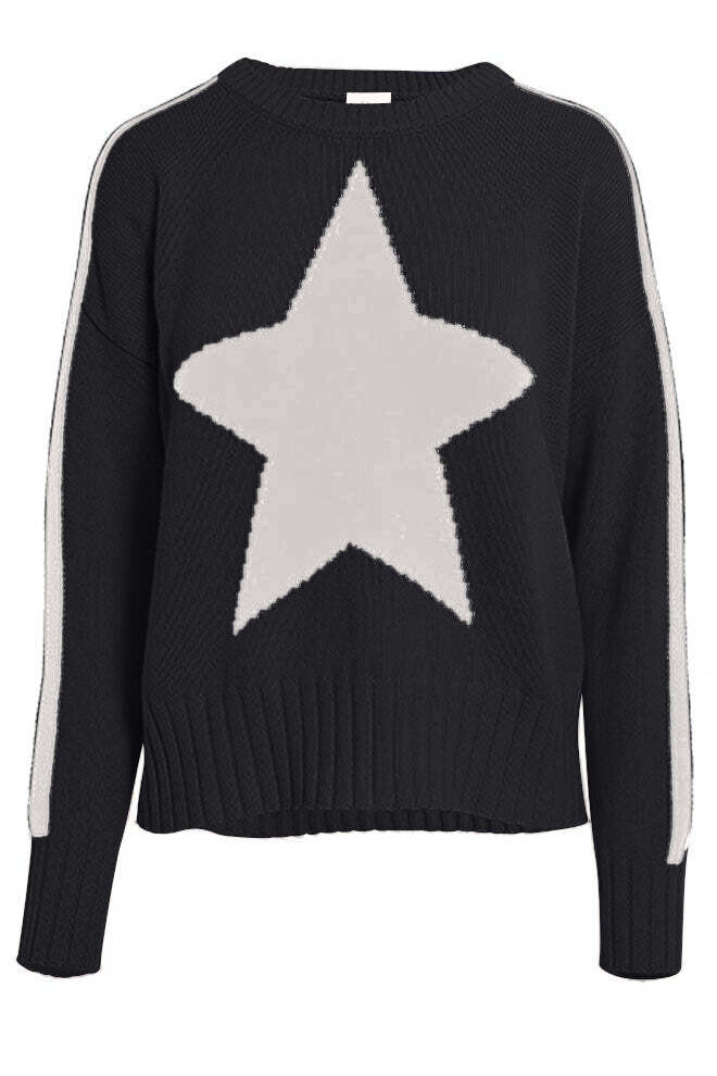 Minnie Rose - Cotton Cashmere Star Sweater