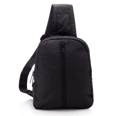 Hi Love Travel - Crossbody Backpack in Black w Front Zipper
