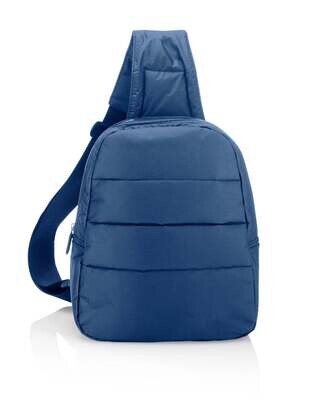 Hi Love Travel - Crossbody Backpack in Shimmer Navy