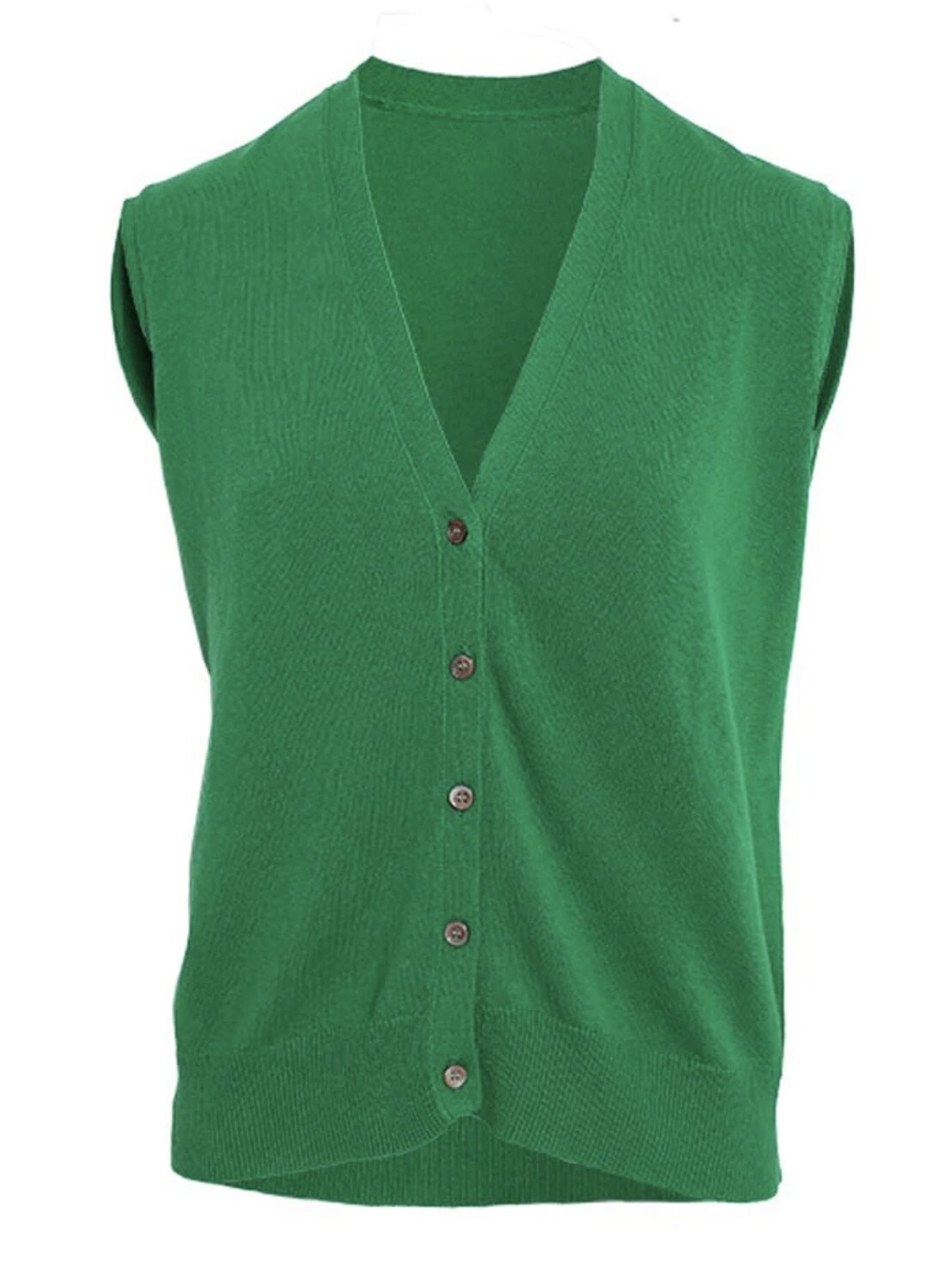 Minnie Rose - Cotton Cashmere Green Vest