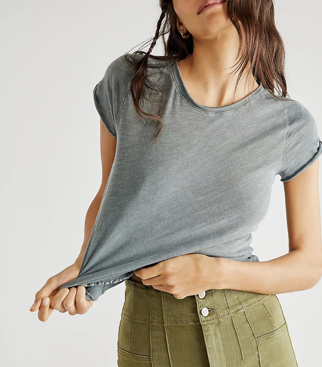 Free People - Be My Baby Top in Army