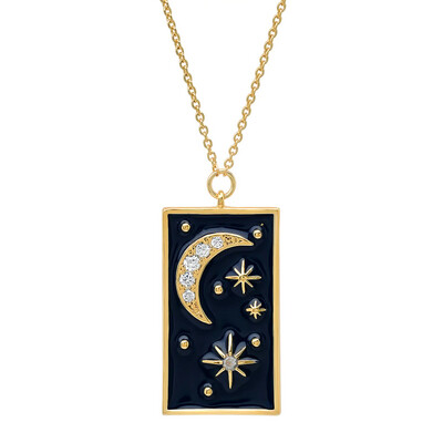 TAI - Celestial Blue Enamel Necklace