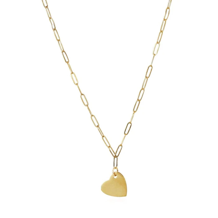 Becket + Quill - Long Floating Heart Necklace