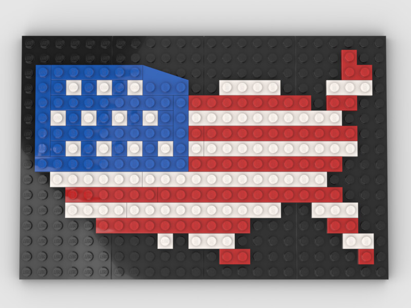 USA Flag/Map