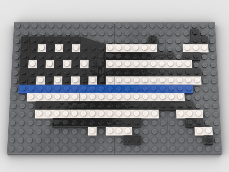Lego USA Flag/Map - Thin Blue Line