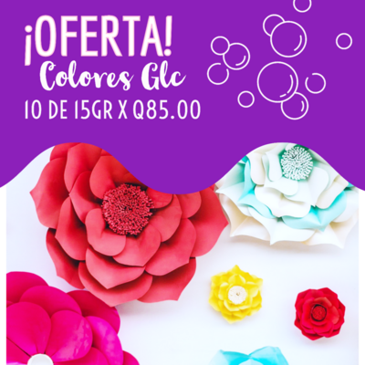 ¡Oferta! PACK Colorantes GLC 15ml - 10 unidades