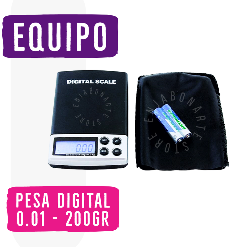 Pesa Digital Gramera - 0.01-200gr c/Baterías 