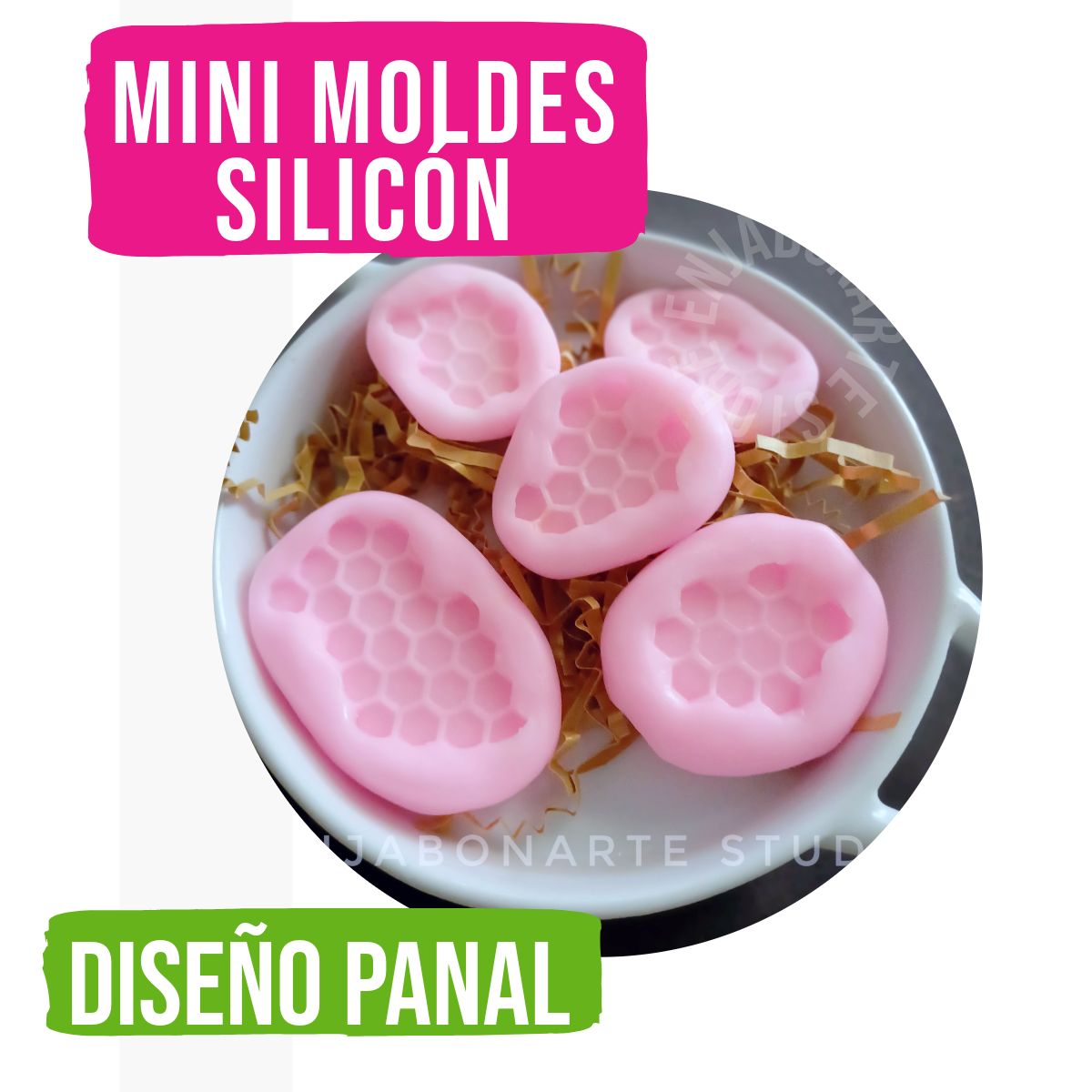 MINI Moldes Artesanales de Silicón Panal - 5 unidades