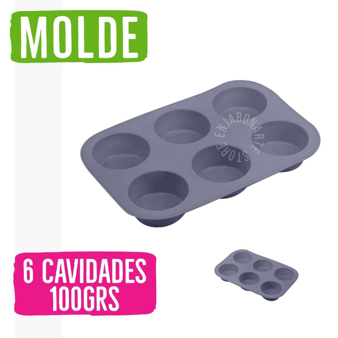 Molde Silicón - Circular 6 Cavidades de 100gr
