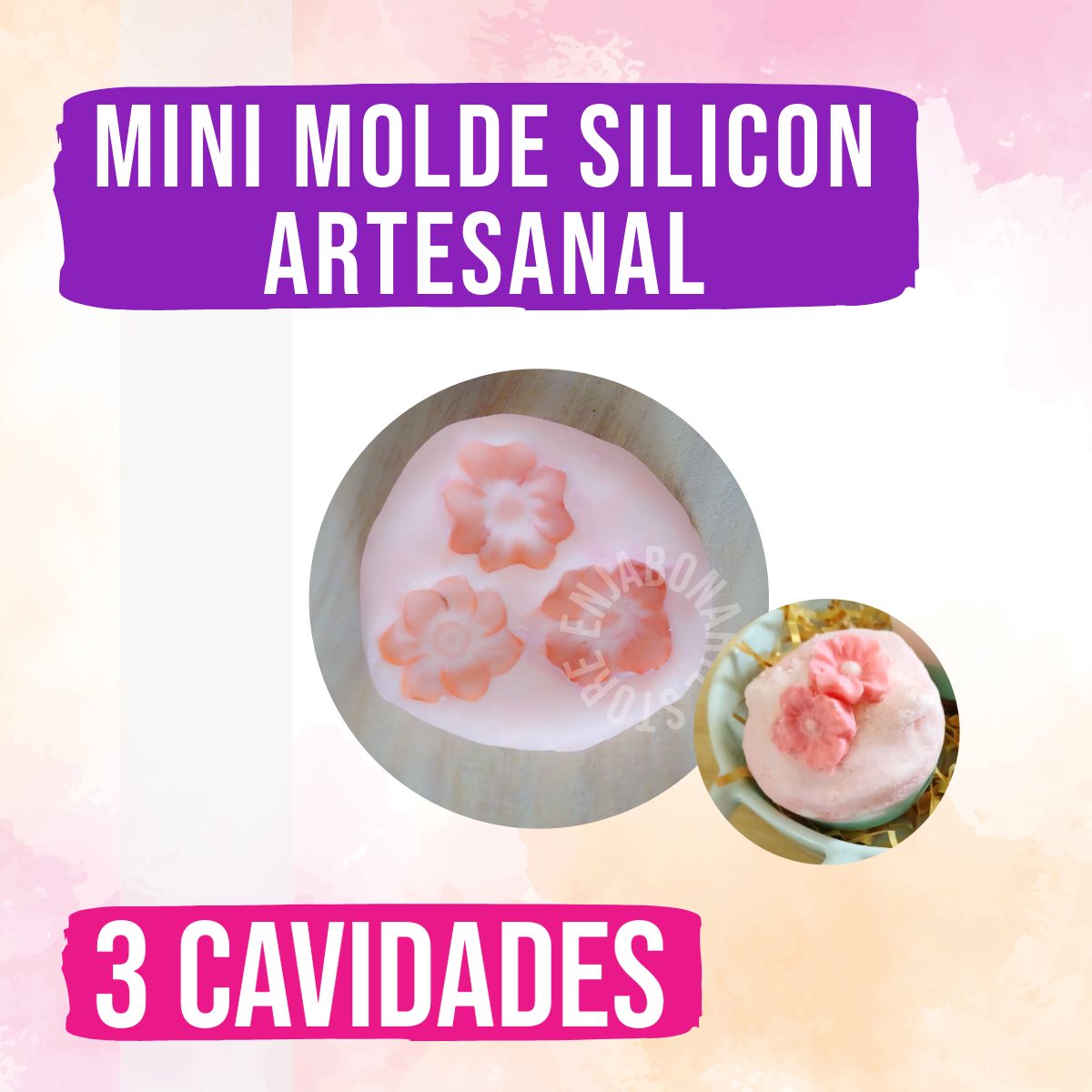 MINI Molde Artesanal Flores - 1 unidad