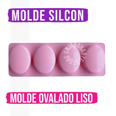 Molde Silicón - Ovalado 4 Cavidades 