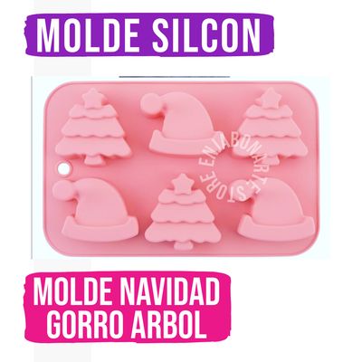 Molde Silicón NAVIDAD - 6 Cavidades de 80gr