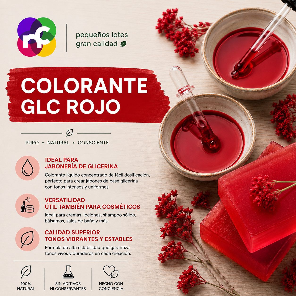 Colorante GLC ROJO