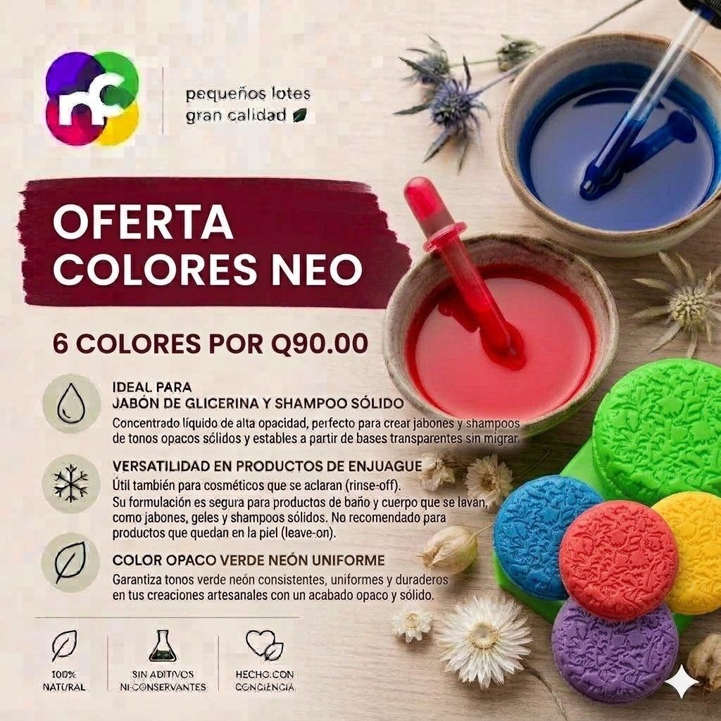 ¡Oferta! PACK Colorantes NEO 15ml - 6 unidades