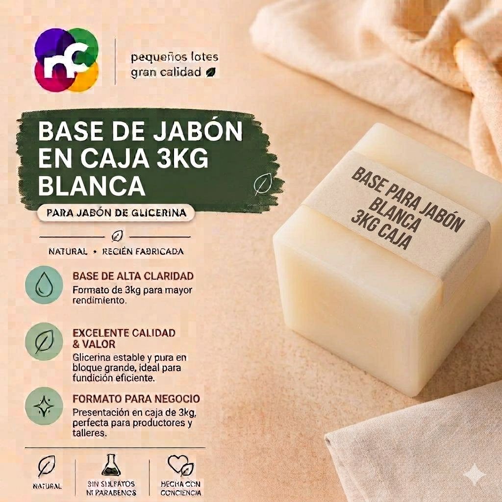 Caja Base de Jabon de Glicerina BLANCA